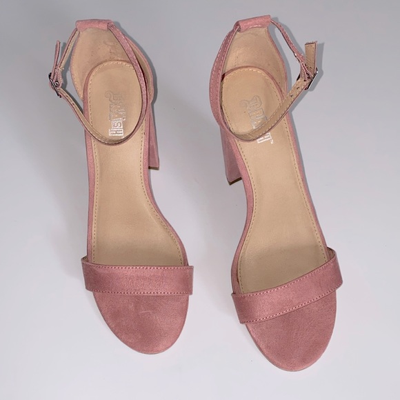 Brash Houston Mauve Pink Ankle Strap Heels - Picture 1 of 6